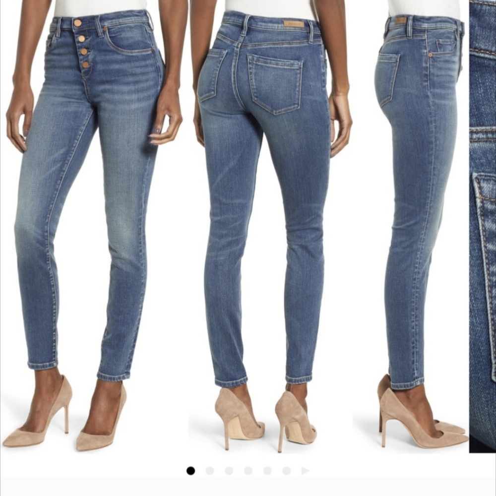 Blank NYC exposed button fly skinny jeans